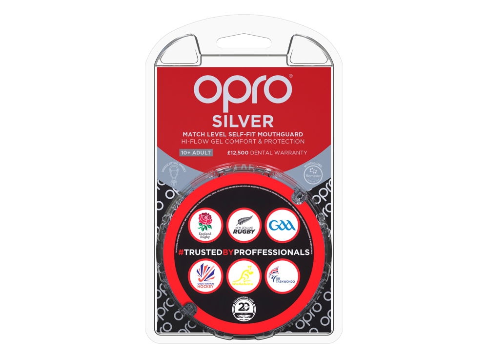 Protector Bucal Rugby OPRO Self-Fit Silver