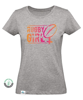[B.7.4.ROS.XS] Camiseta Rugby Girl Logo Rosa Mujer (XS)