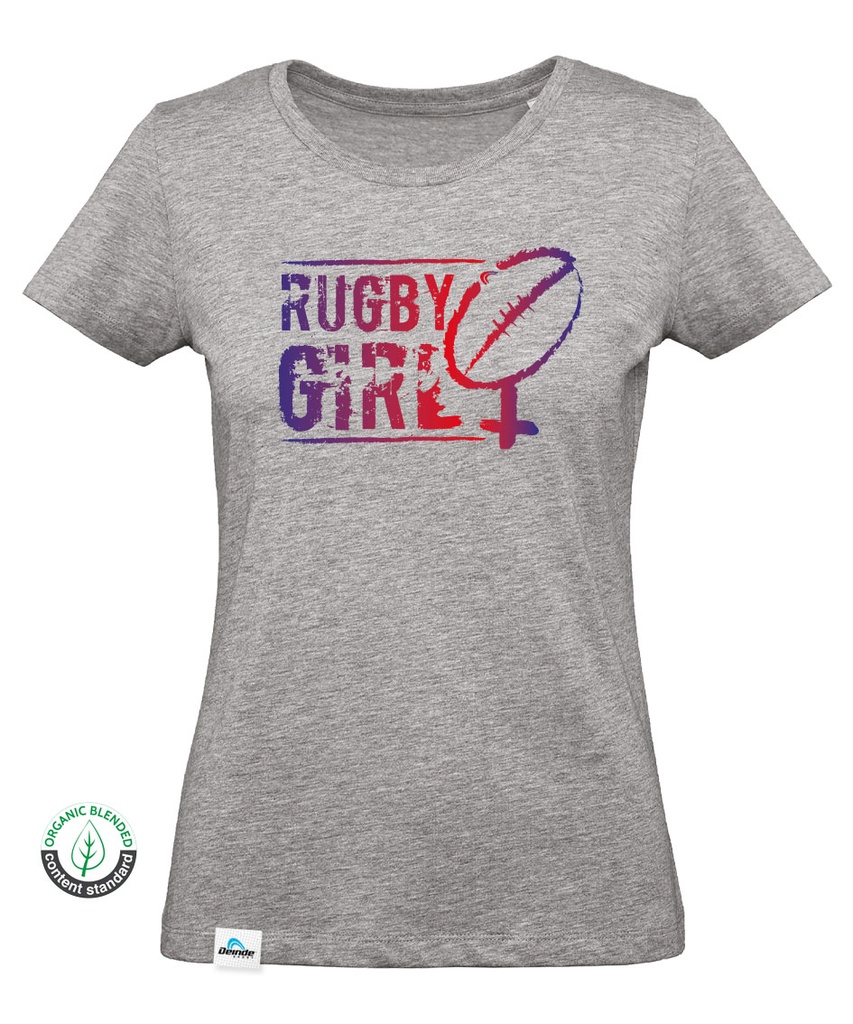 Camiseta Rugby Girl Logo Azul Mujer 