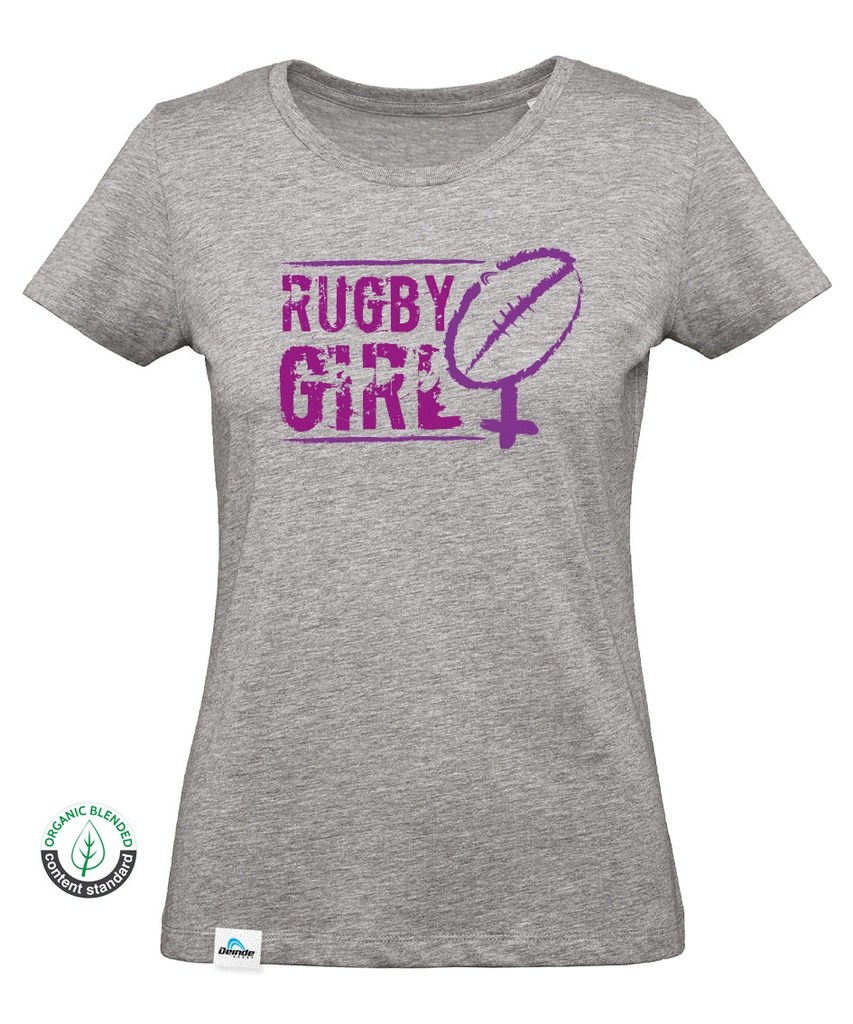 Camiseta Rugby Girl Logo Violeta Mujer 