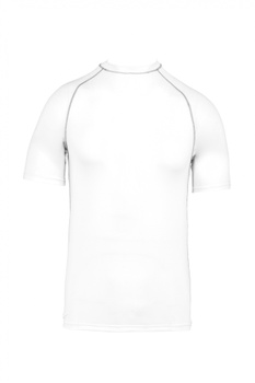 [A.1.7.GORBL.XS] Modelo T-Shirt Térmica Manga Curta (Blanco, XS)