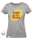 Camiseta Rugby Girl Balón Amarillo Mujer