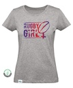 Camiseta Rugby Girl Logo Azul Mujer 