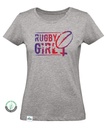 T-shirt Rugby Girl Logo Bleu Femme 