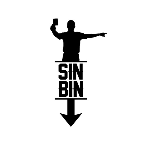 [J.12.1] Vinilo Rugby Sin Bin 34x65 cm